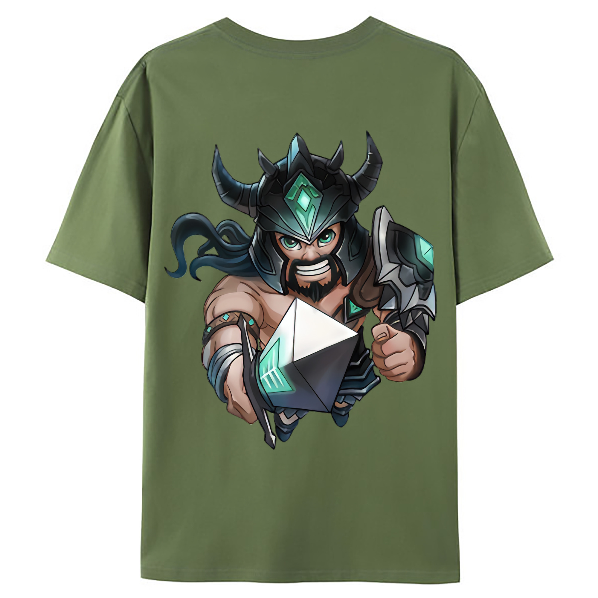 （画像用） リーグ・オブ・レジェンド League of Legends LOL 綿100％ メンズ半袖Tシャツ（バックプリント） 通気性